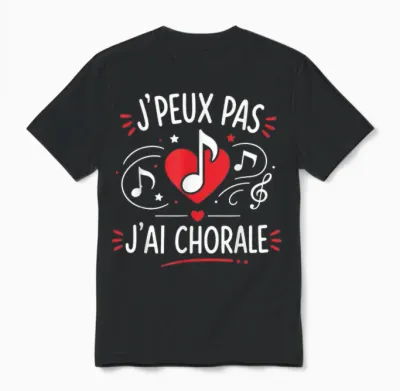 Humour Chanteur De Choeur Chant Je Peux Pas J'ai Chorale Unisex T-Shirt - Black