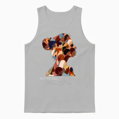 International Women's Day 2026 Give to Gain 8 March Support Unisex Tank Top - Ash