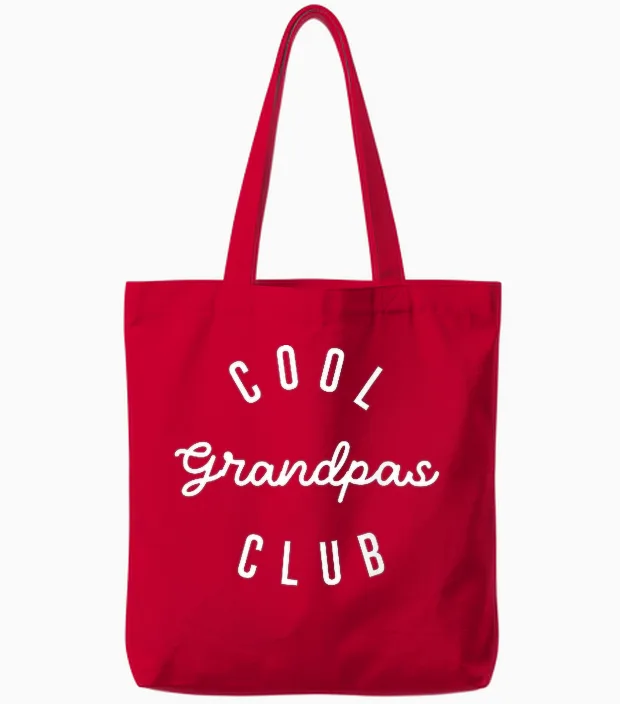 Herren Cool Grandpas Club, Vatertag Best Cool Grandpa Tote Bags in Red