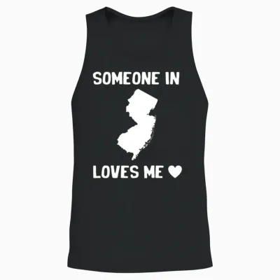 Someone in New Jersey Loves Me Unisex Tank Top - Black