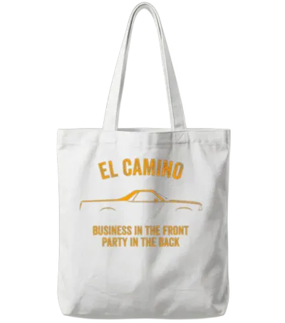 El Camino American Muscle Slogan Tote Bags - White