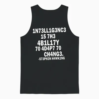 Stephen Hawking T-Shirt | Intelligence Unisex Tank Top - Black
