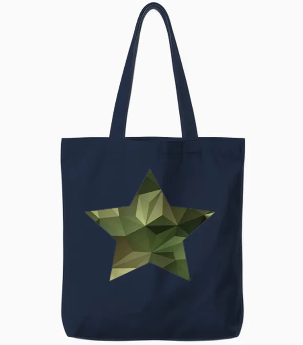 Camouflage Star Tote Bags in Navy