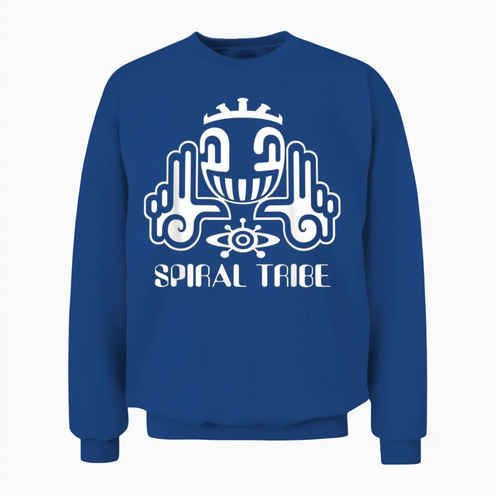 Spiral Tribe | Techno Hardstyle Gabber Tekno 23 T-Shirt, Black, S Unisex Sweatshirt in Royal