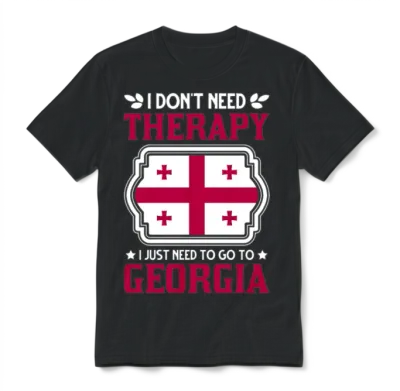 Georgia Therapy Vacation Tbilisi Gift Unisex T-Shirt - Black