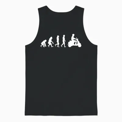 Scooter Rider Scootering Motorbike Moped Evolution Unisex Tank Top - Black