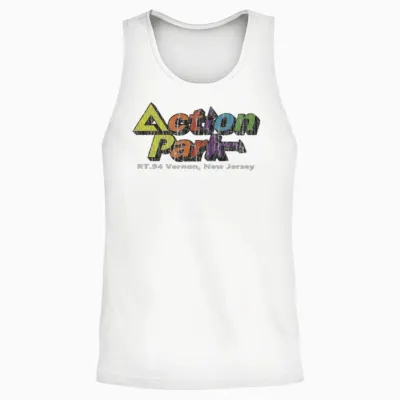 Action Park 80s Cool Unisex Tank Top - White