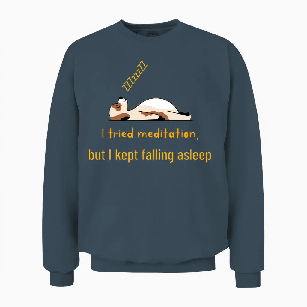 Funny Animal T-Shirt Design, Fitness and Wellness Unisex Sweatshirt in Dark Heather