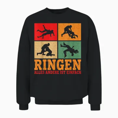 Ringen Mehr Als Sport Ringerjersey Funny Wrestling Unisex Sweatshirt - Black