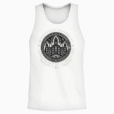 Miskatonic University Lovecraftscher Cthulhus Ruf Literature Unisex Tank Top - White