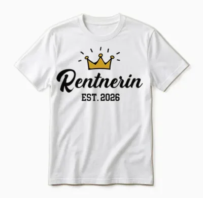 Rentnerin 2026 Rentenbeginn Rente 26 Ruhestand Pensionärin Unisex T-Shirt - White