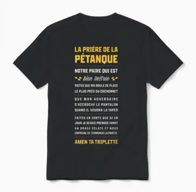 Prayer Petanque Gift Idea Bouliste Petanque Player Unisex T-Shirt - Black