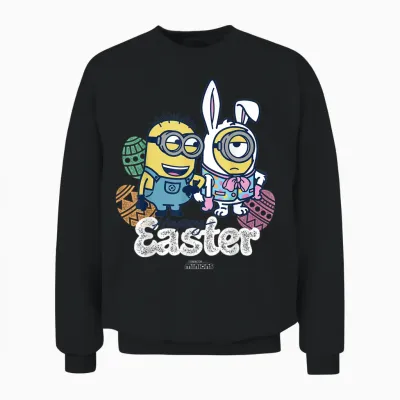Minions Happy Easter Unisex Sweatshirt - Black