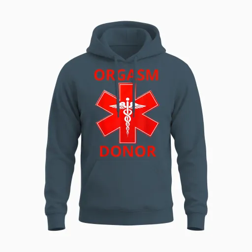 Orgasm Donor Unisex Hoodie - Dark Heather