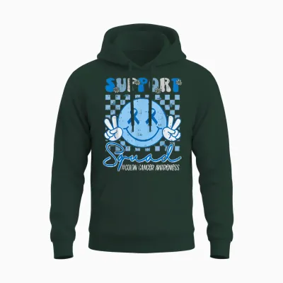 Colorectal Colon Cancer Awareness Support Smile Boy Girl Kid Unisex Hoodie - Forest