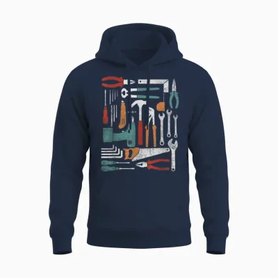 Handwerker Werkzeug Set Mechaniker Heimwerker Schrauber Unisex Hoodie - Navy