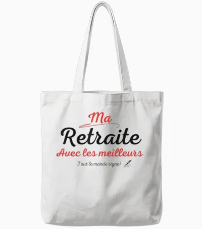 Signing Retirement Gift Retirement Signature T-Shirt, White Tote Bags - White