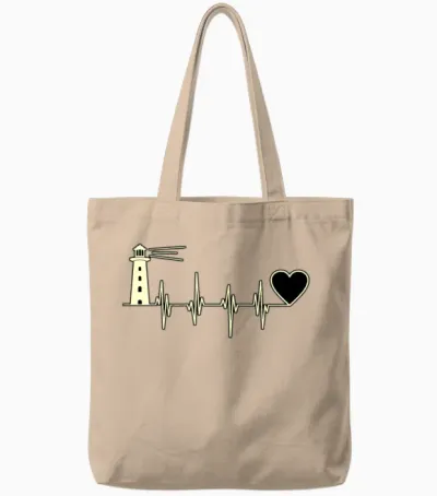 Funny Lighthouse Gift Tote Bags - Natural