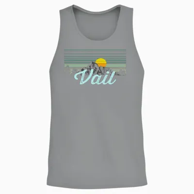 Vail Retro Style Colorado Unisex Tank Top - Sport Grey