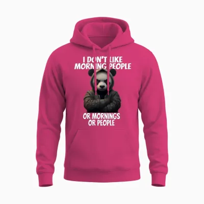 Funny Design for I Don't Like Morning People Unisex Hoodie - Heliconia