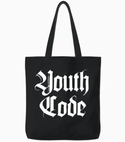 Youth Code Tote Bags - Black