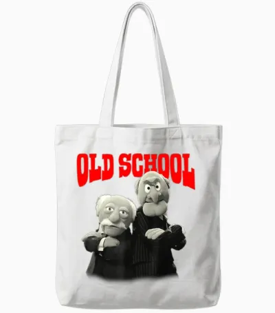 Disney Die Muppets Schul-Spezial Waldorf and Statler T-Shirt, Black Tote Bags - White