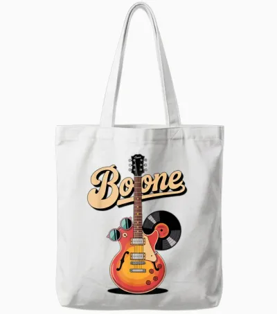 Boone Personalized Name Vintage Retro Girls Woman Man Tote Bags - White