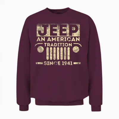 Vintage Jeep - Since 1941 Funny Jeep Lover Gift Unisex Sweatshirt - Maroon
