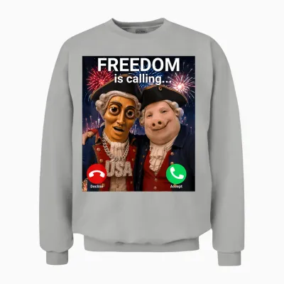 John Pork Fourth of July Tung Tung Tung Sahur Unisex Sweatshirt - Ash