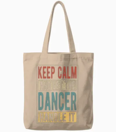 Dancer Retro Gift Tote Bags - Natural