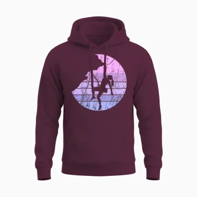Climbing Climbing Mountaineering Bouldering Climbing Girls Unisex Hoodie - Maroon