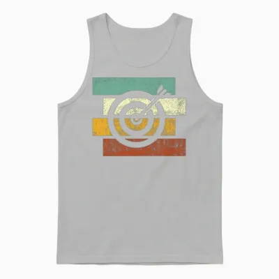 Darts Retro Unisex Tank Top - Ash