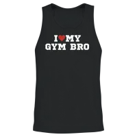 I Love My Gym Bro Funny Training Unisex Tank Top - Black – 2