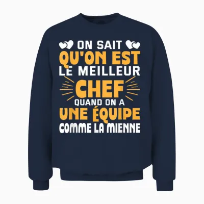 We Know We Are the Best Chef Super Chef Team Unisex Sweatshirt - Navy