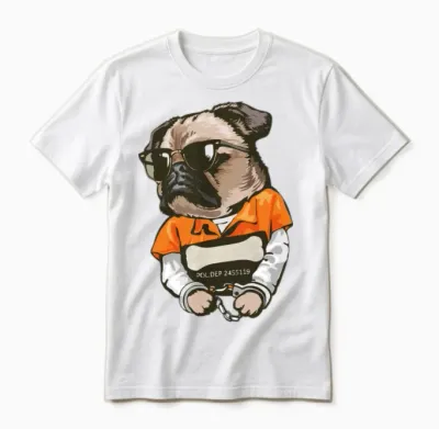 Prison Dog Imma Bad Dog... Unisex T-Shirt - White