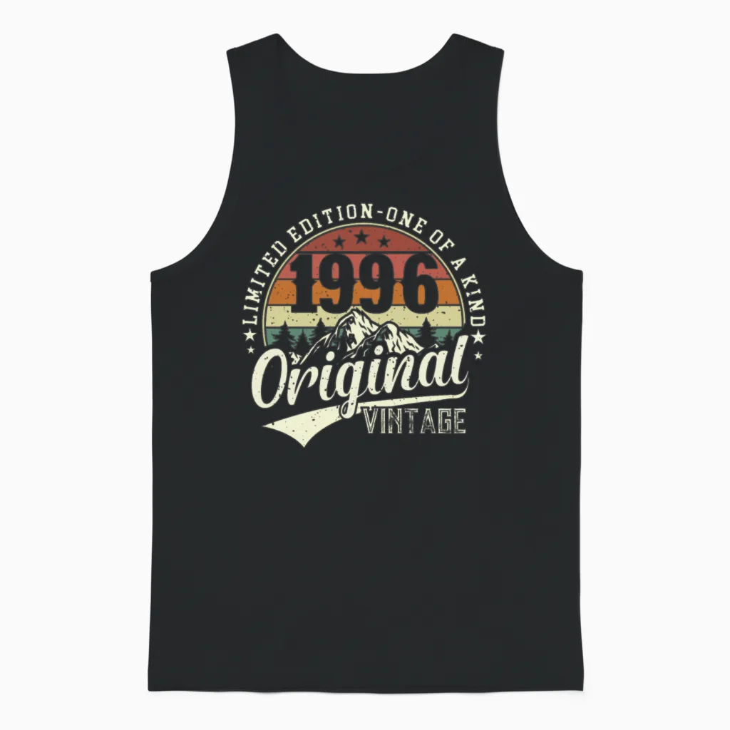 Vintage 1996 Limited Edition Gift Unisex Tank Top in Black