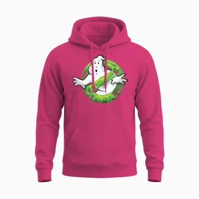 Ghostbusters Classic Slime Ghost Logo Graphic Unisex Hoodie - Heliconia