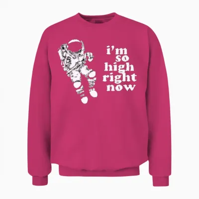 I'm So High Right Now! Unisex Sweatshirt - Heliconia