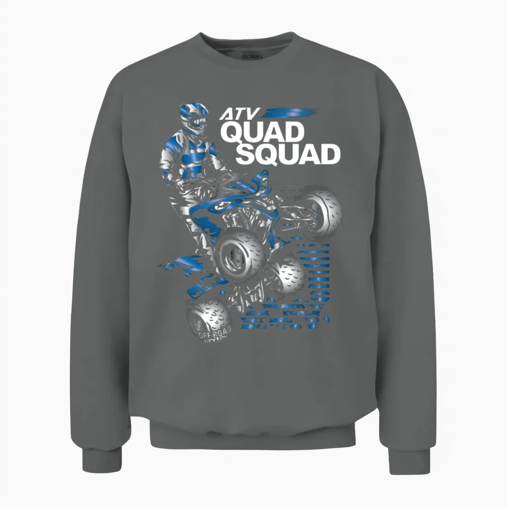 Atv Quad Squad Yamaha Unisex Sweatshirt in Graphite Heather