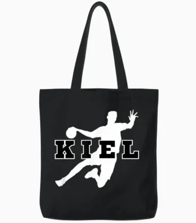Kiel Handball Mannschaft Verein Fan Schleswig-Holstein Weiss Tote Bags - Black