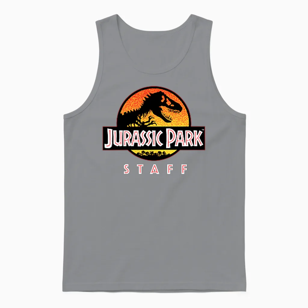 Jurassic Park Ranger Staff Uniform Unisex Tank Top in Sport Grey