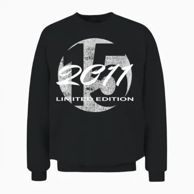 15. Geburtstag Mädchen Junge 15 Jahre 2011 Lustig Geschenk Unisex Sweatshirt - Black
