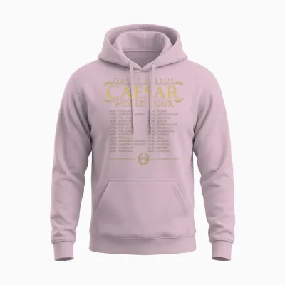 Jules César World Tour Histoire Romaine Drôle Unisex Hoodie - Light Pink