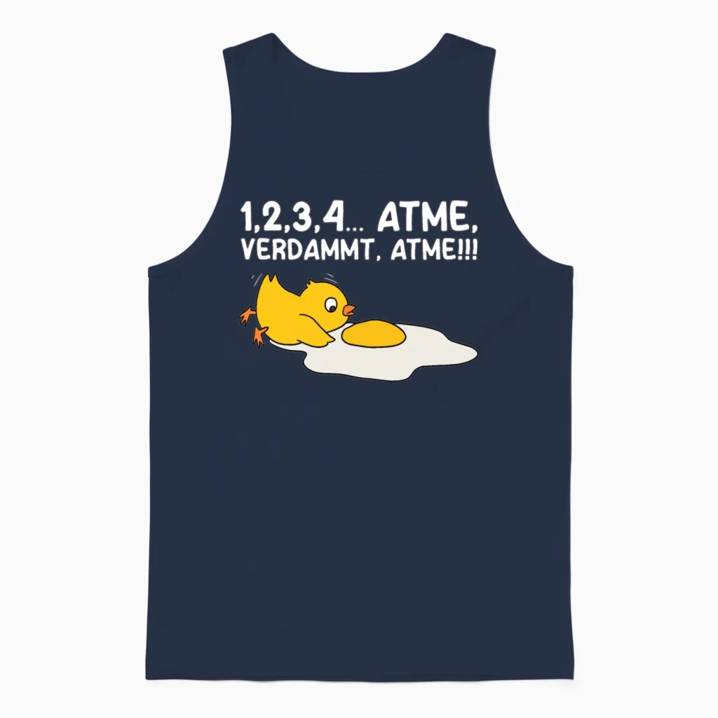 Funny German Quote Memes & Humor Gift Unisex Tank Top in Navy