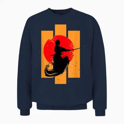 Japanischer Samurai-Krieger Bushido Code Japan Ronin Swordsmen Unisex Sweatshirt - Navy