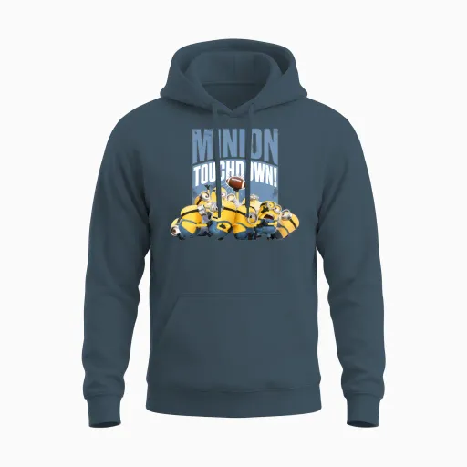 Minions Football Touchdown Unisex Hoodie in Dark Heather