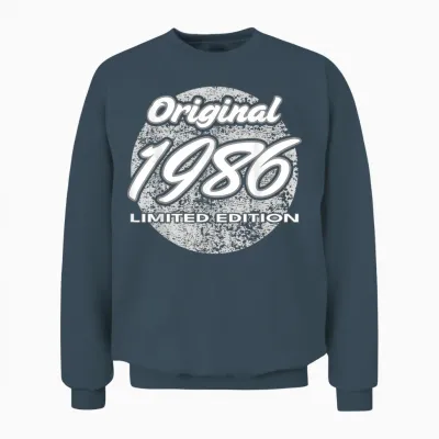 40e Anniversaire Homme Femme 40 Ans 1986 Cadeau Drôle Unisex Sweatshirt - Dark Heather