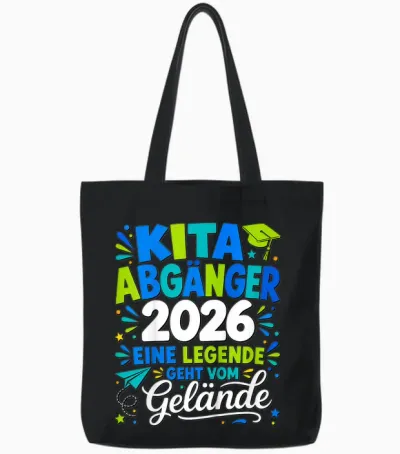 Kita Abgänger 2026 Jungen Legende Geht Vom Gelände Tote Bags - Black