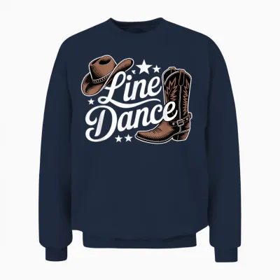 Line Dance Unisex Sweatshirt - Navy
