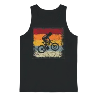 Mountainbike Retro Unisex Tank Top - Black – 1
